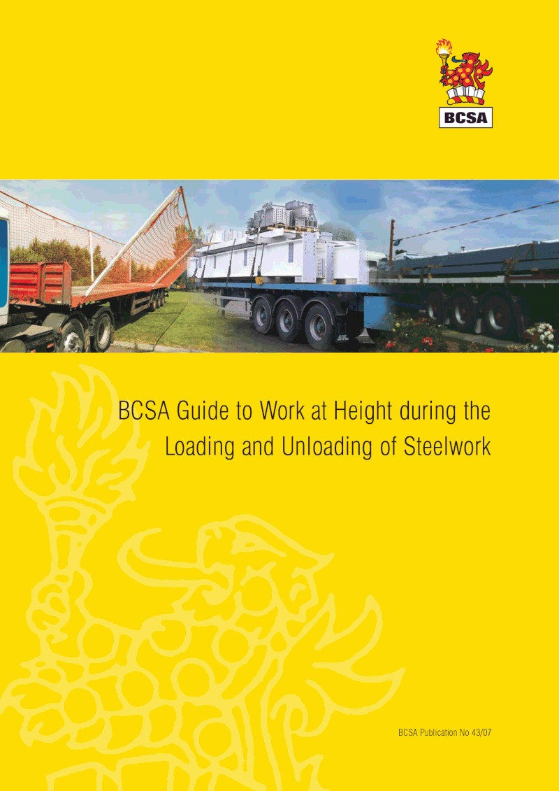 BCSA Guide to Work at Height during the Loading and Unloading of Steelwork (PDF)